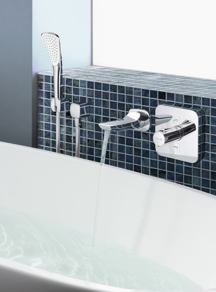 Kludi Push Baterie dus termostatata cu doua butoane, montaj incastrat 15x15 cm, crom