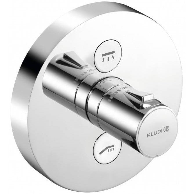 Kludi Push Baterie dus termostatata cu doua butoane, montaj incastrat Ø15 cm, crom