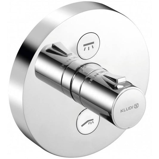Kludi Push Baterie dus termostatata cu doua butoane, montaj incastrat Ø15 cm, crom