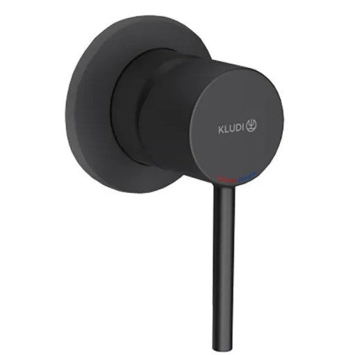 Kludi Bozz Baterie dus monocomanda, montaj incastrat, negru mat