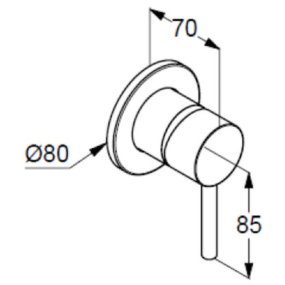 Kludi Bozz Baterie dus monocomanda, montaj incastrat, auriu periat (brushed gold)