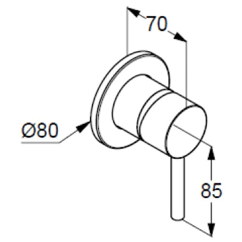 Kludi Bozz Baterie dus monocomanda, montaj incastrat, auriu periat (brushed gold)