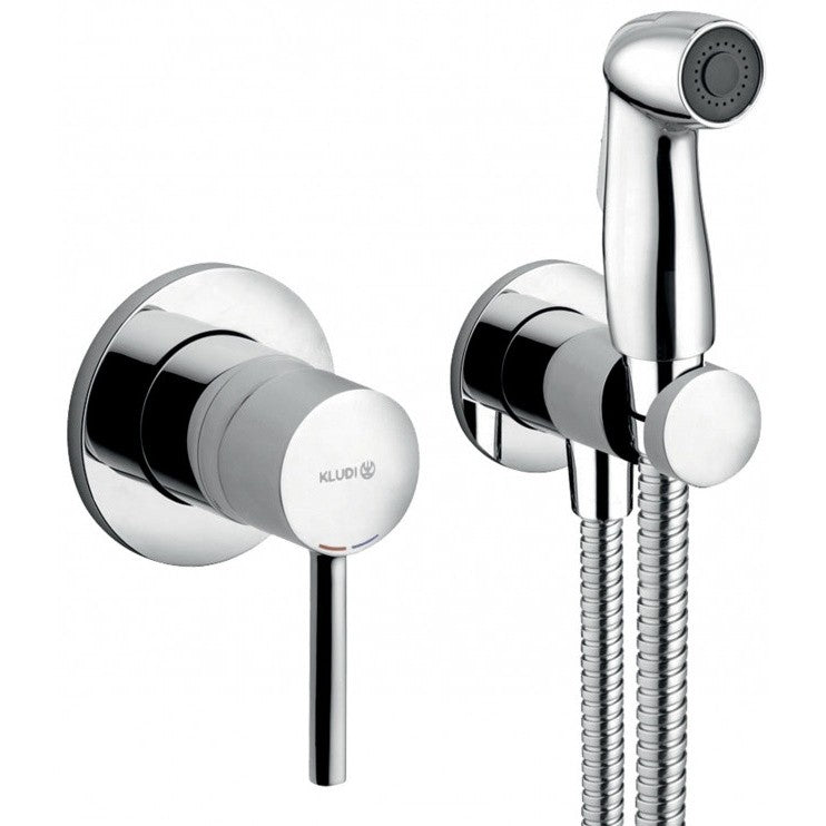 Kludi Bozz Set dus igienic cu baterie incastrata, suport si furtun 125 cm
