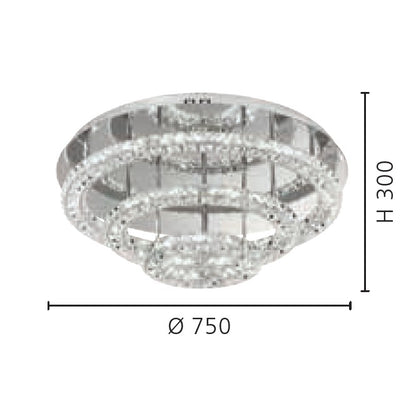 Eglo Toneria Plafoniera 1x72W, transparent