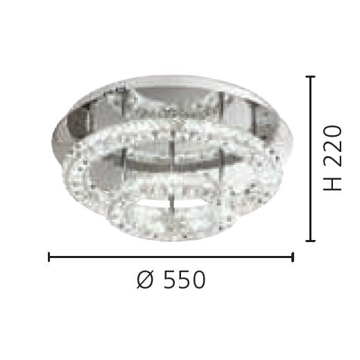Eglo Toneria Plafoniera 1x36W, transparent
