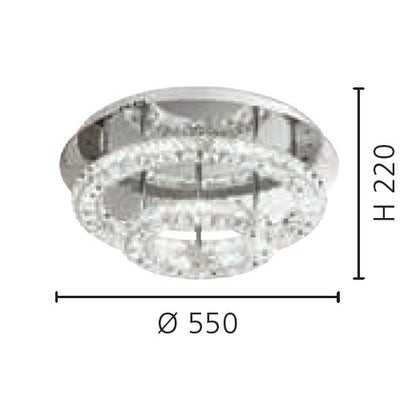 Eglo Toneria Plafoniera 1x36W, transparent