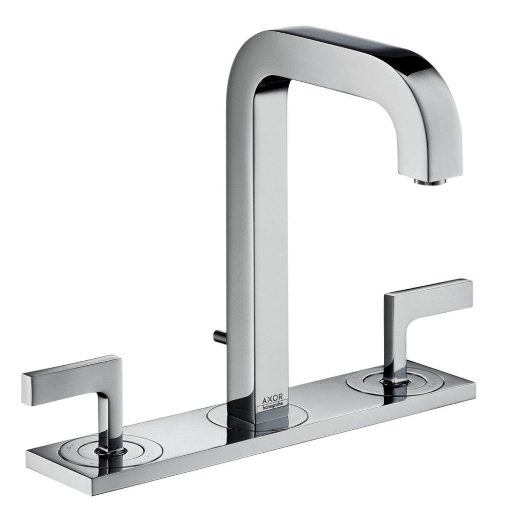 Baterie lavoar Hansgrohe Axor Citterio 170, dubla comanda, cu suport si ventil pop-up, manere tip L