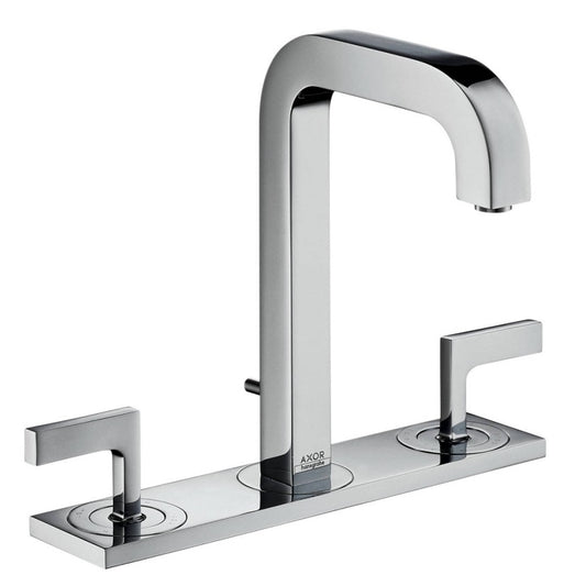 Baterie lavoar Hansgrohe Axor Citterio 170, dubla comanda, cu suport si ventil pop-up, manere tip L