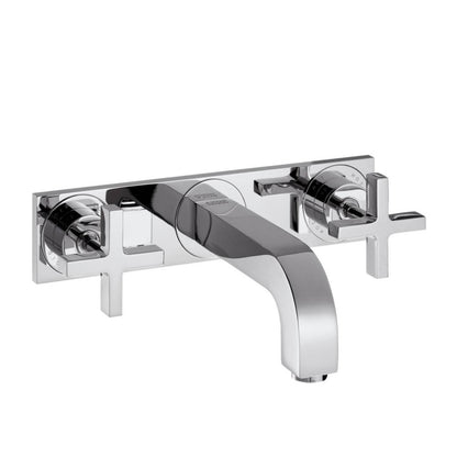 Baterie chiuveta baie incastrata Hansgrohe Axor Citterio, dubla comanda, cu placa si manere cruce