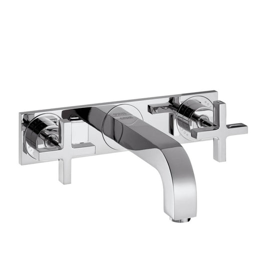 Baterie chiuveta baie incastrata Hansgrohe Axor Citterio, dubla comanda, cu placa si manere cruce