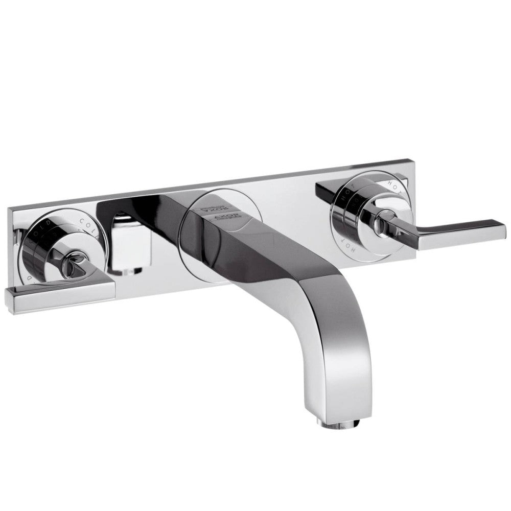 Baterie lavoar incastrata Hansgrohe Axor Citterio, dubla comanda, cu placa si manere tip L