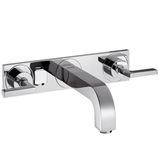 Baterie lavoar incastrata Hansgrohe Axor Citterio, dubla comanda, cu placa si manere tip L