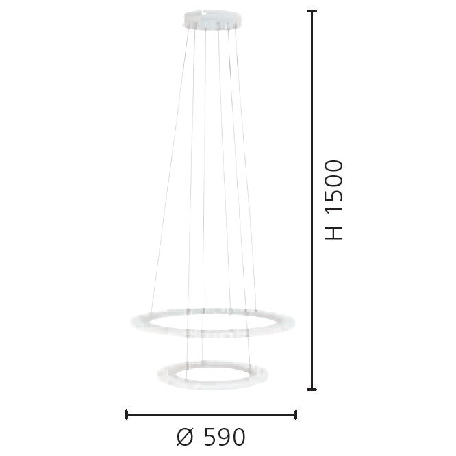 Eglo Penaforte Pendul 1x30.5W si 1x18.5W, alb