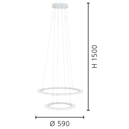 Eglo Penaforte Pendul 1x30.5W si 1x18.5W, alb