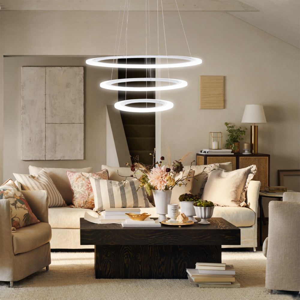 Eglo Penaforte Pendul 1x18.5W, 1x30.5W si 1x42.5W, alb