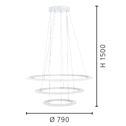 Eglo Penaforte Pendul 1x18.5W, 1x30.5W si 1x42.5W, alb