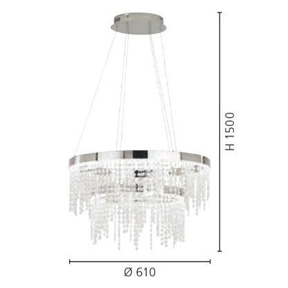 Eglo Antelao Lustra 1x46W, transparent