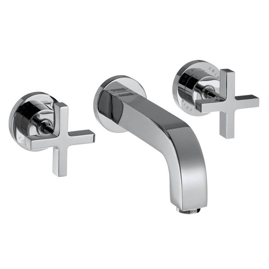 Baterie lavoar incastrata Hansgrohe Axor Citterio, dubla comanda, manere cruce, pipa 16 cm