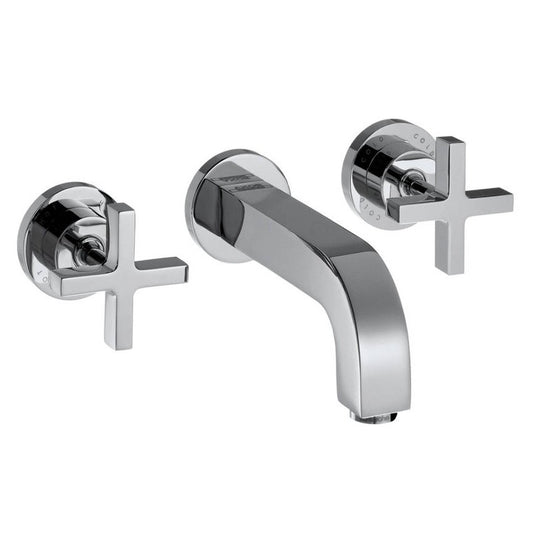 Baterie lavoar incastrata Hansgrohe Axor Citterio, dubla comanda, manere cruce, pipa 16 cm