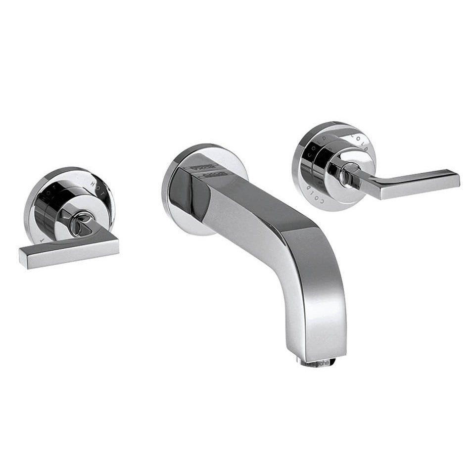 Baterie lavoar incastrata Hansgrohe Axor Citterio, dubla comanda, manere tip L, pipa 16 cm