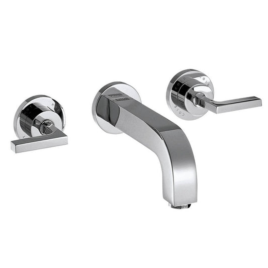 Baterie lavoar incastrata Hansgrohe Axor Citterio, dubla comanda, manere tip L, pipa 16 cm
