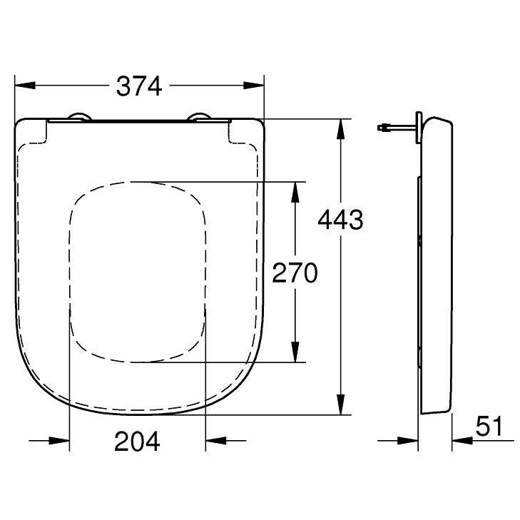 Grohe Euro Ceramic Capac WC soft-close, detasabil