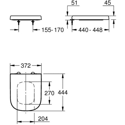 Grohe Euro Ceramic Capac WC, alb