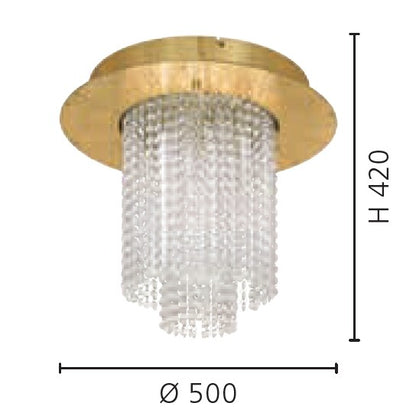 Eglo Vilalones Plafoniera 10x4.3W, auriu/transparent