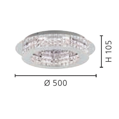 Eglo Principe Plafoniera 10x3.2W, crom/transparent