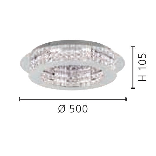 Eglo Principe Plafoniera 10x3.2W, crom/transparent