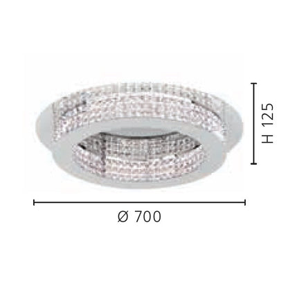 Eglo Principe Plafoniera 14x3.2W, crom/transparent