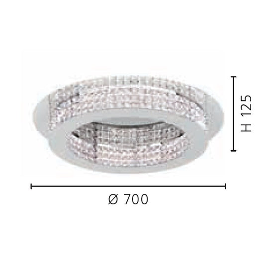 Eglo Principe Plafoniera 14x3.2W, crom/transparent