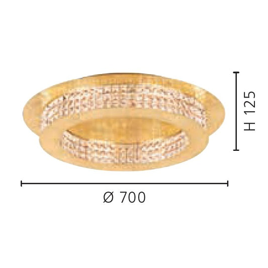 Eglo Principe Plafoniera 14x3.2W, auriu/transparent