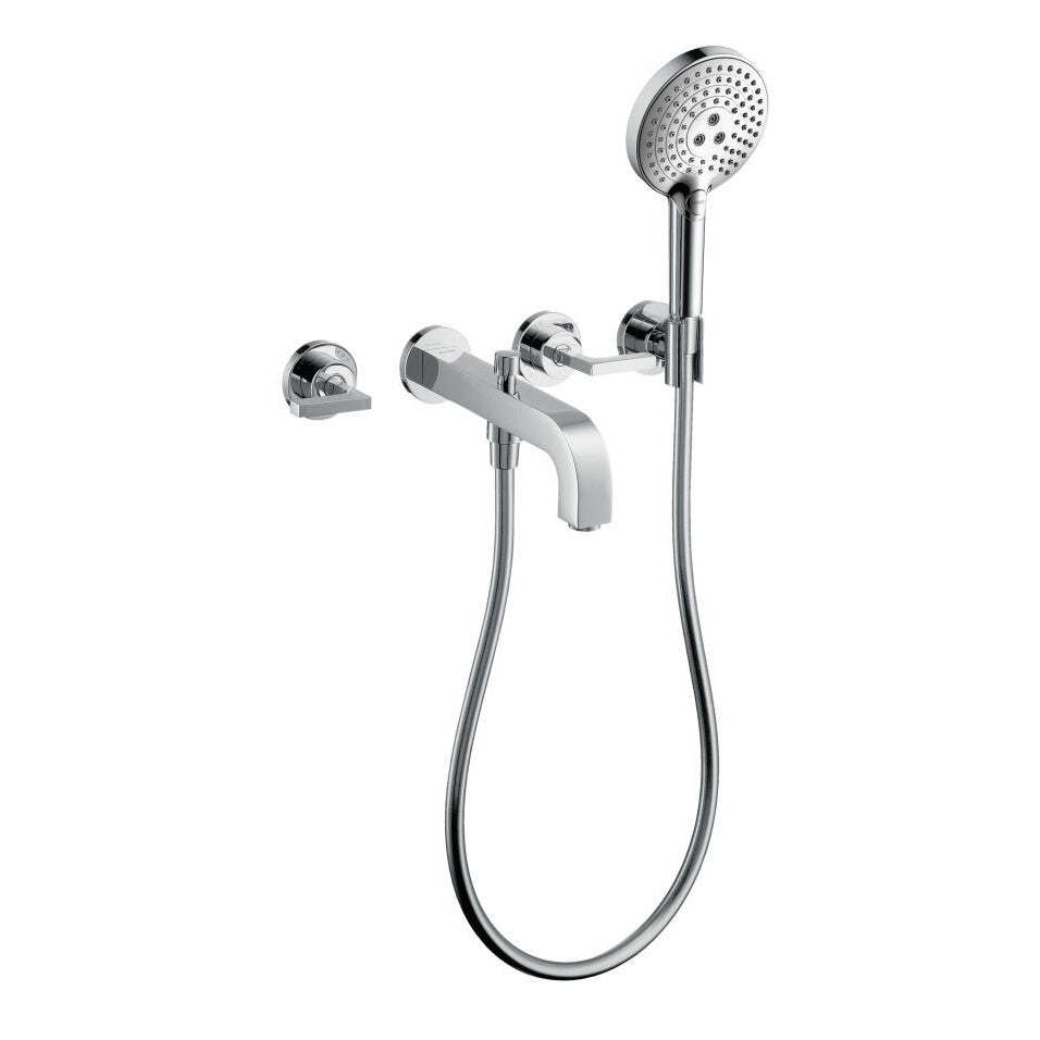 Hansgrohe Axor Citterio Baterie cada dus cu 3 gauri, montaj pe perete, manere drepte
