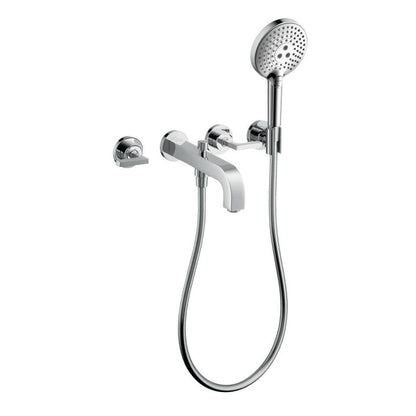 Hansgrohe Axor Citterio Baterie cada dus cu 3 gauri, montaj pe perete, manere drepte