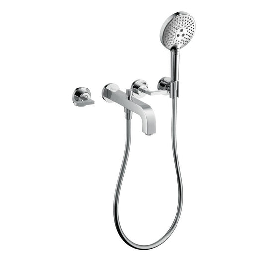 Hansgrohe Axor Citterio Baterie cada dus cu 3 gauri, montaj pe perete, manere drepte