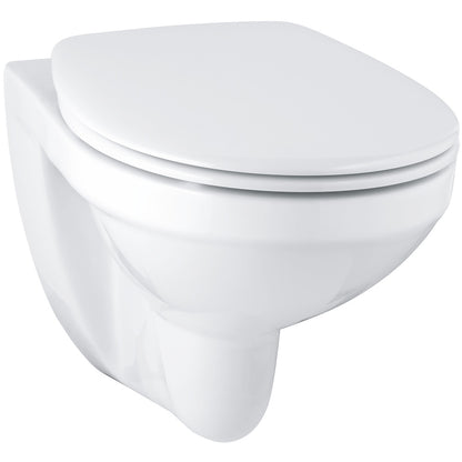Set Vas WC suspendat cu capac Grohe Bau Ceramic 37x53 cm evacuare orizontala