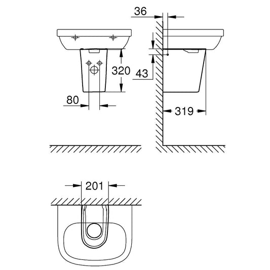 Grohe Essence Semipicior lavoar