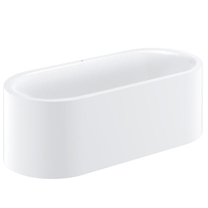 Cada freestanding ovala Grohe Essence otel emailat 180x80 cm, fara preaplin