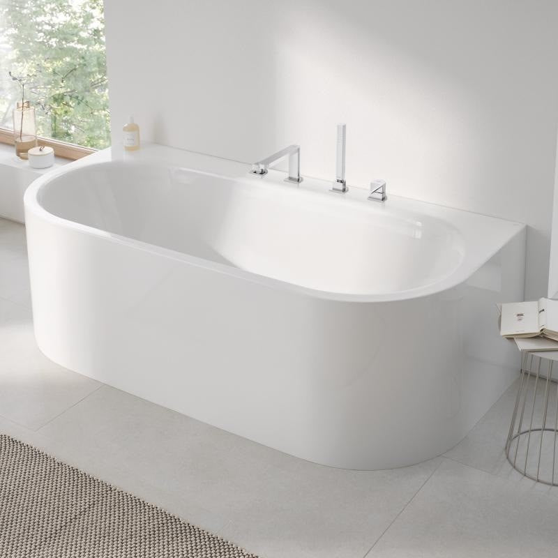 Cada baie ovala Grohe Essence otel emailat 180x85 cm