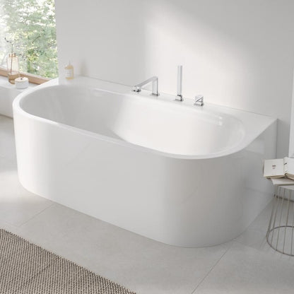 Cada baie ovala Grohe Essence otel emailat 180x85 cm