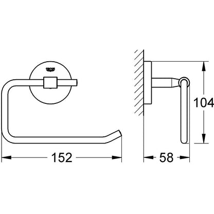 Grohe BauCosmopolitan Suport hartie igienica