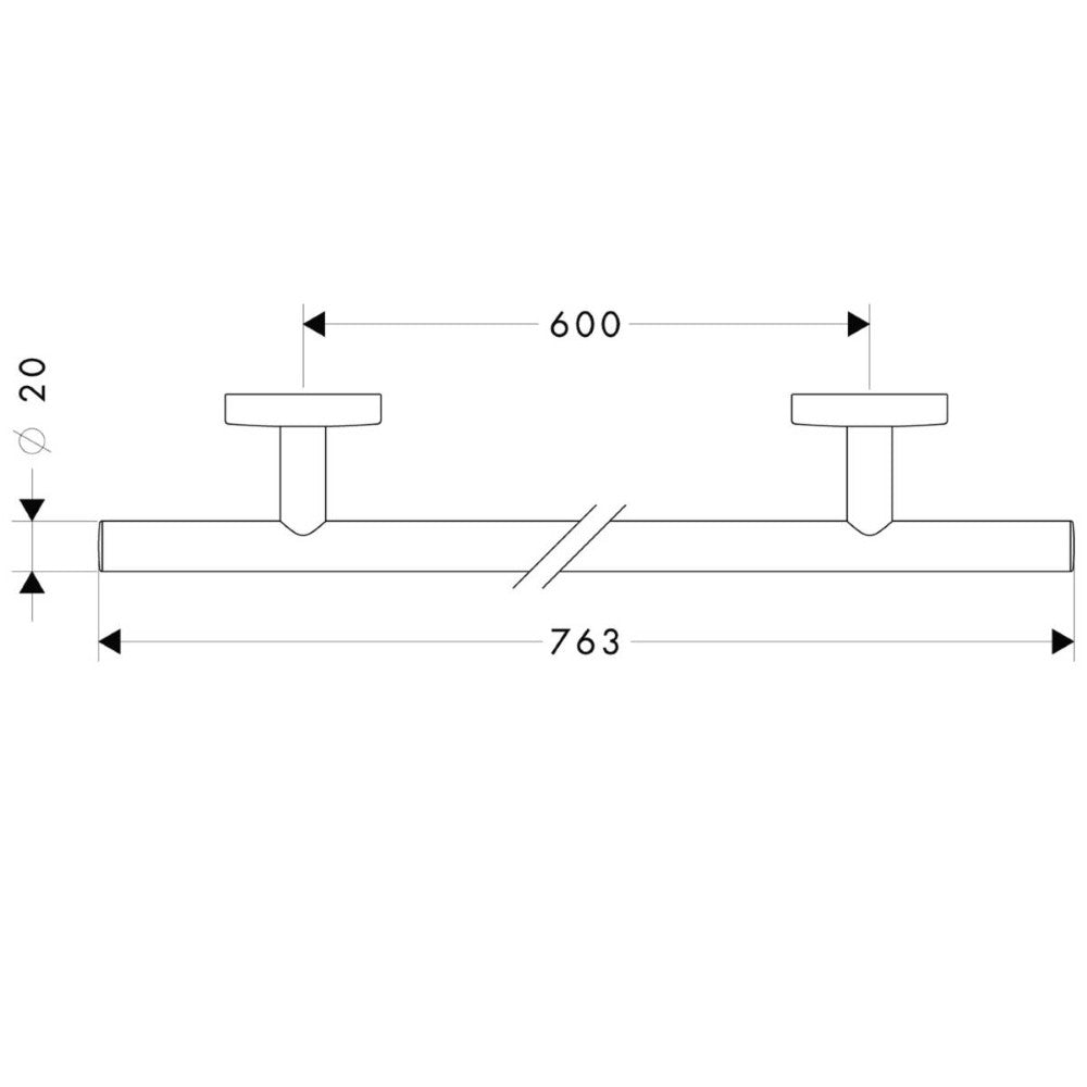 Hansgrohe Logis Suport prosop baie tip bara 76 cm