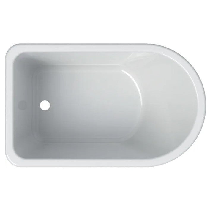 Cada baie semirotunda asimetrica Geberit Bambini compozit 77x47 cm
