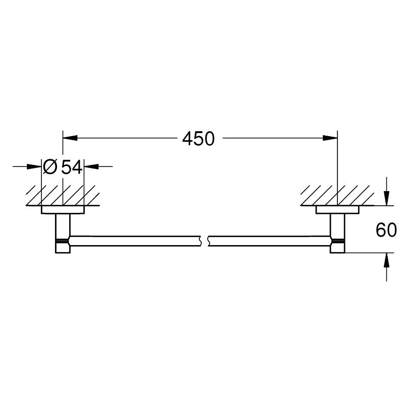 Grohe Essentials Suport prosop baie tip bara 45 cm