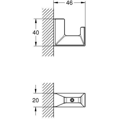 Grohe Selection Cube Cuier baie halat de baie