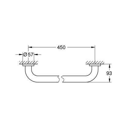 Grohe Essentials Bara sustinere 45 cm