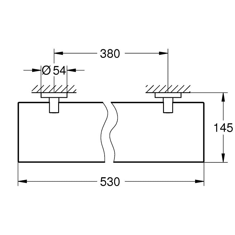 Grohe Essentials Polita de sticla 53 cm