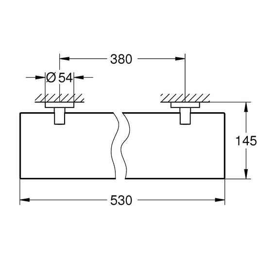 Grohe Essentials Polita de sticla 53 cm