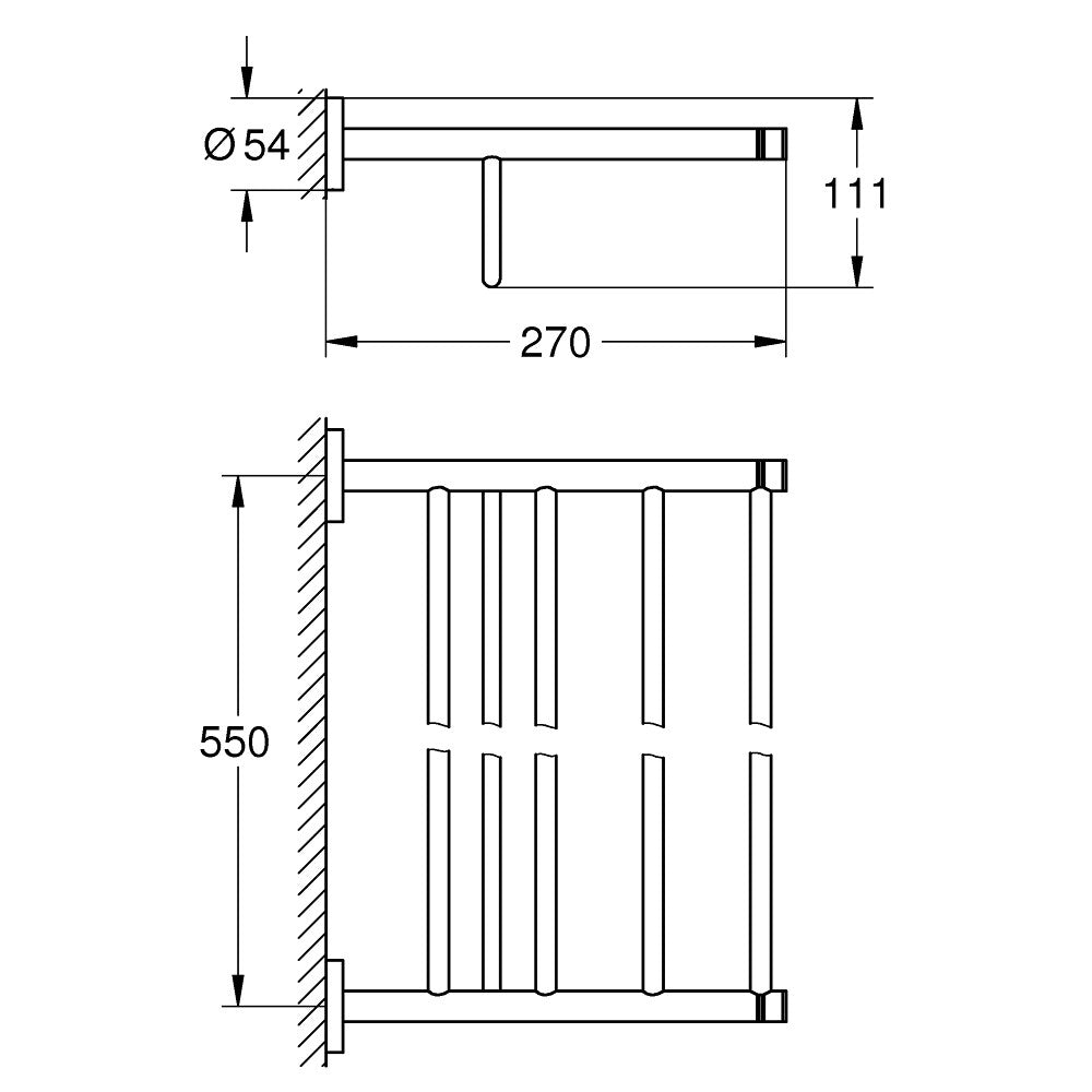 Grohe Essentials Raft (etajera) prosop baie 55 cm